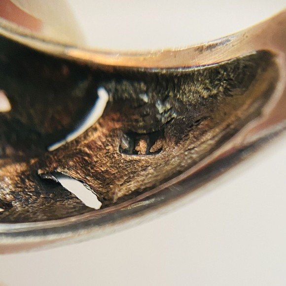 Vintage Sterling Silver 18k Gold Swiss Blue Topaz Statement Ring poss Krementz - Picture 13 of 14